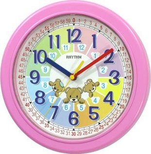 Rhythm, Study Clock - Pink, CMG739NR13
