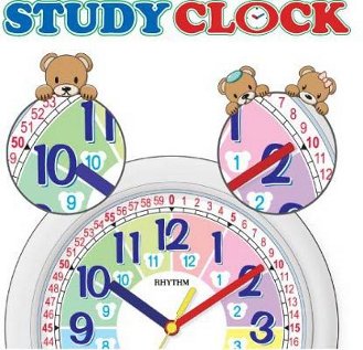 Rhythm, Study Clock - Pink, CMG739NR13