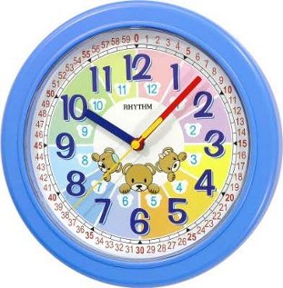 Rhythm, Study Clock - Blue, CMG739NR04