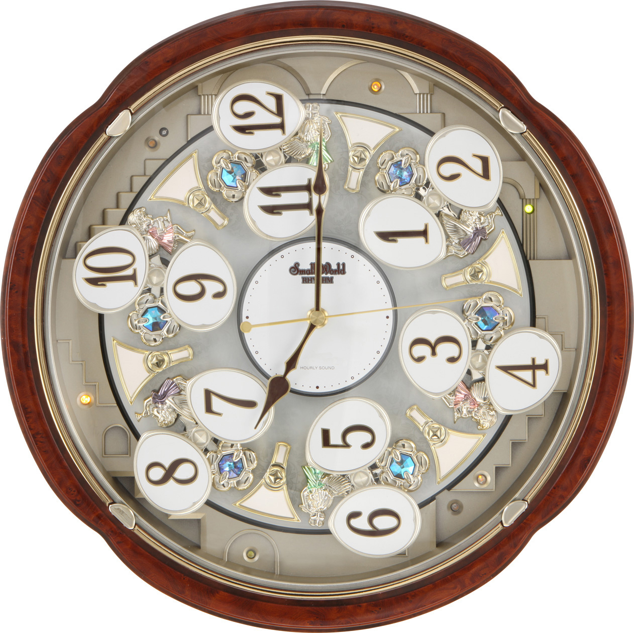 Woodgrain Blossom, 4MH828WD23 | Rhythm - Springfield Clock Shop