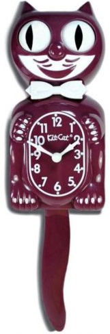 California Clock, Kit-Cat, Burgundy