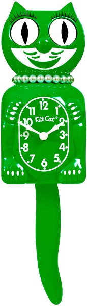 California Clock, Lady Kit-Cat, Classic Green