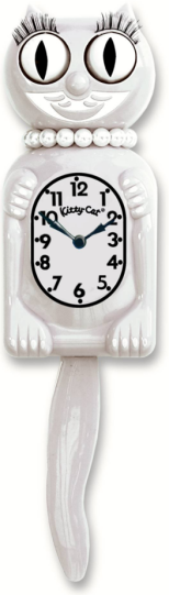 California Clock, Miss Kitty-Cat, White